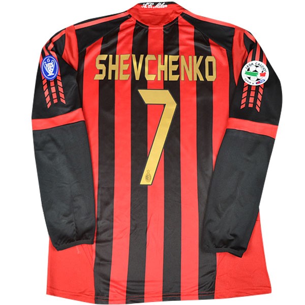 Camiseta Milan Shevchenko Primera equipo ML NO.7 Retro 2005-06 Rojo